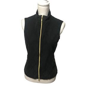 BOBBY JONES Clover GOLF Black Diamond Quilted 2-Way Zip VEST